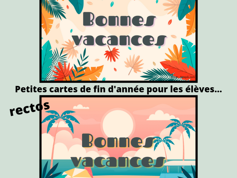 Bonnes vacances !